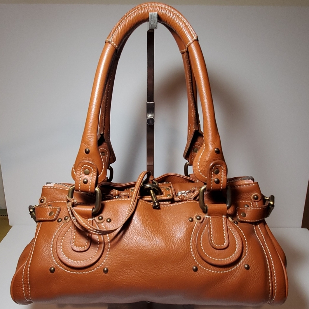 CHLOE Brown Leather Satchel Bag